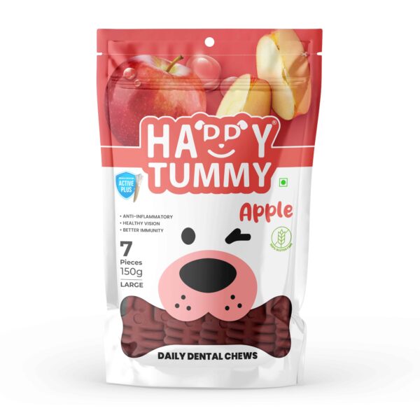 Happy Tummy Daily Dental Chews Apple Flavour (7pcs) | Smartypet Pet Products