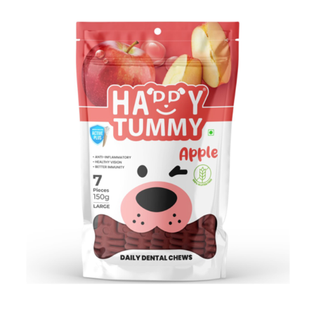 Happy Tummy Daily Dental Chews Apple Flavour (7pcs) | Smartypet Products