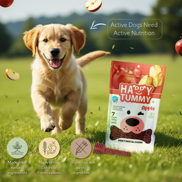 Happy Tummy Daily Dental Chews Apple Flavour (7pcs) | Smartypet Pet Products