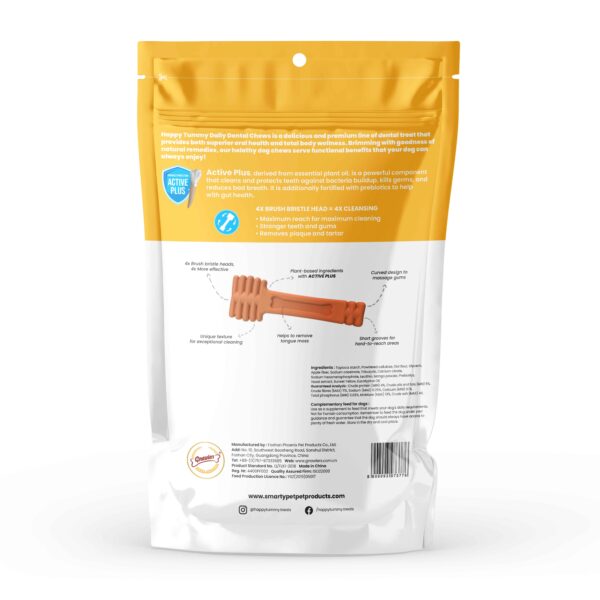 Happy Tummy Mango Flavour Treat For Dogs (21Pc) | Daily Dental Chew for Dogs |  Smartypet Pet Products