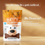 Happy Tummy Pumpkin Flavour Bone Treat for Dogs (21pcs)| Daily Dental Chew for Dogs | Smartypet Pet Products