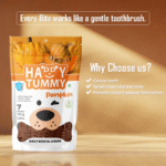 Happy Tummy Daily Dental Chews For Dogs | Pumpkin Flavour (7pcs) | Smartypet Pet Products