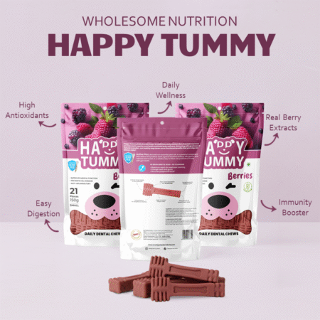 Happy Tummy Berries Flavour Dental Chews